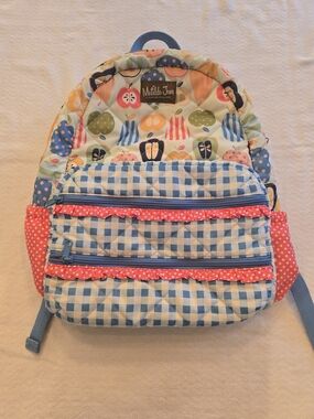 Matilda Jane Gingham Apple Backpack VGUC HTF